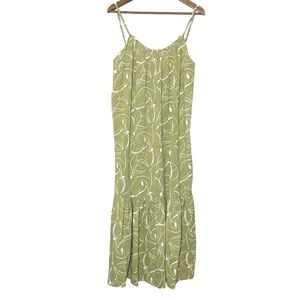 Lush Flounced Maxi Lounge Dress Lime‎ Green M